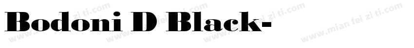 Bodoni D Black字体转换